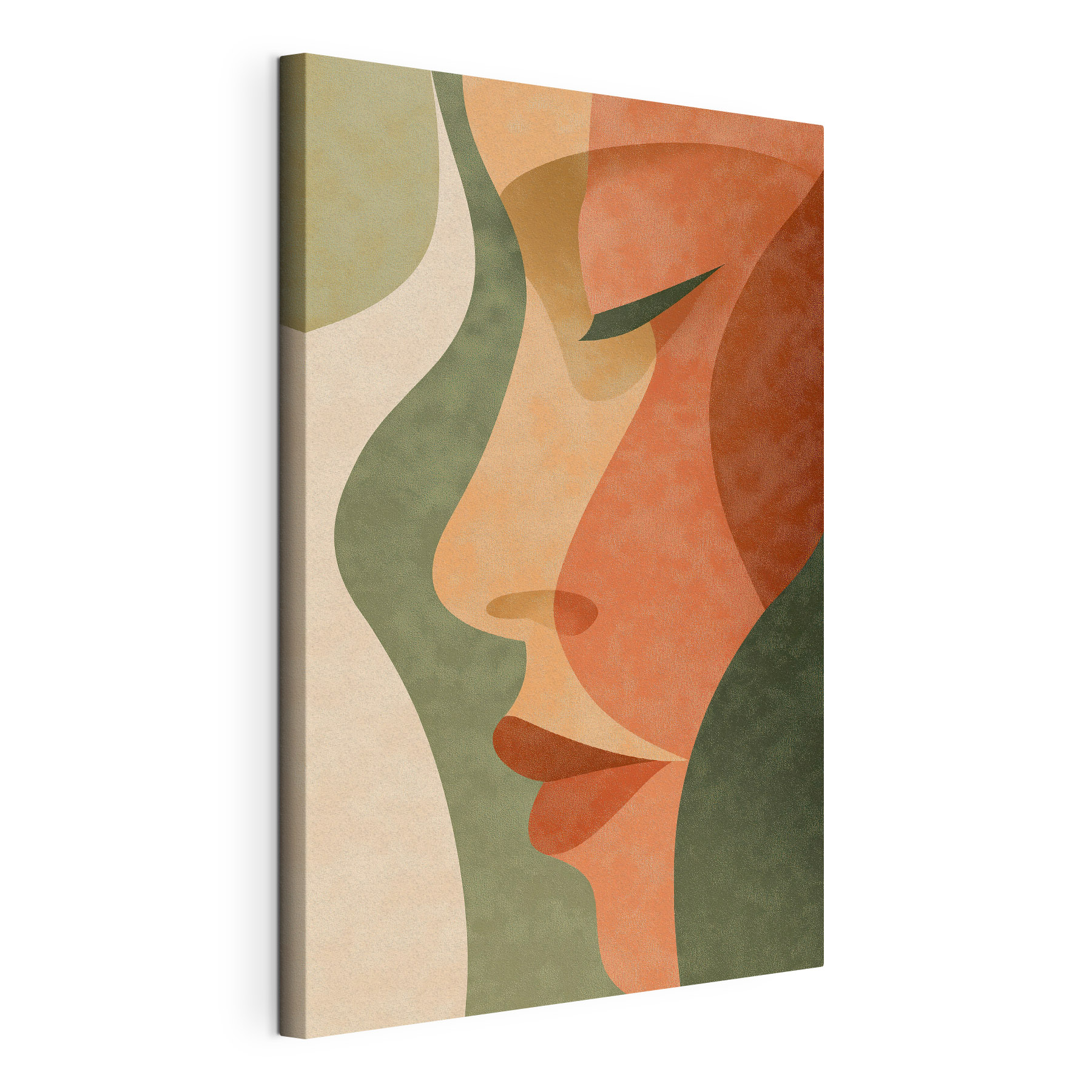 Abstract profile in soft colors