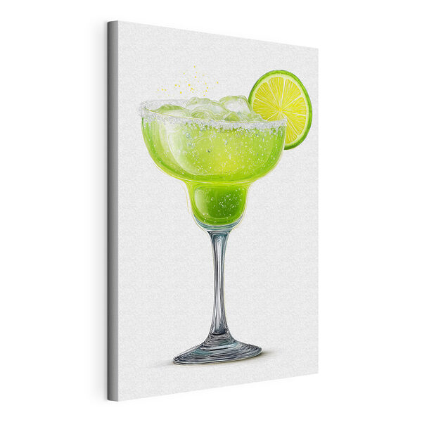 Wandbilder Wandbilder Glas mit einem Getränk und einer Limettenscheibe (Artikelnummer: s48445)