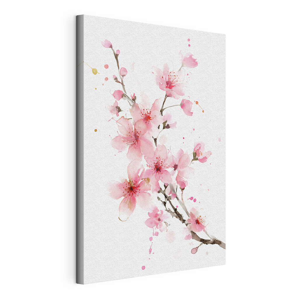 Watercolor of pink flowers Watercolor of pink flowers