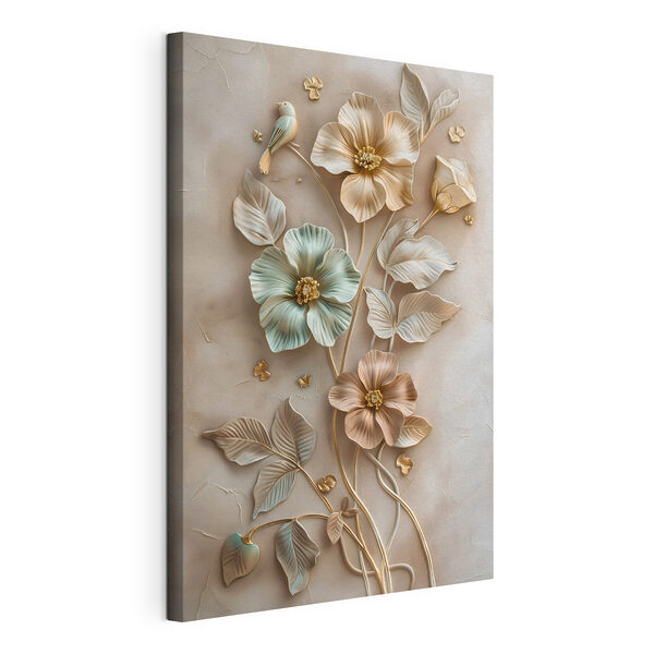 Wandbilder Wandbilder Wanddekoration mit Blumen und Blättern (Artikelnummer: s48527)