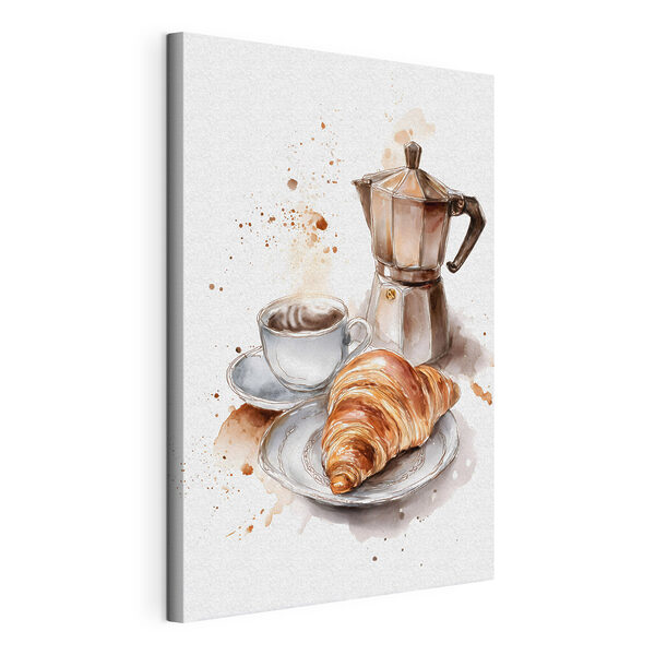 Wandbilder Wandbilder Ein Croissant und eine Tasse Kaffee (Artikelnummer: s48555)
