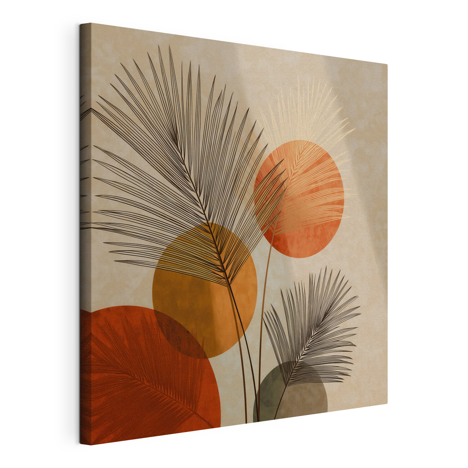 - Vibrant foliage with circular patterns