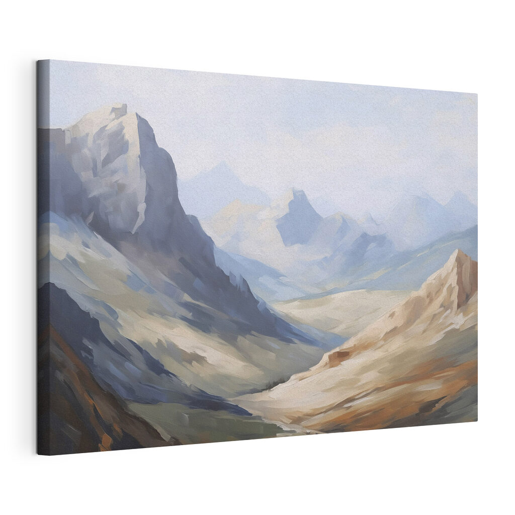 Painting of a mountain range