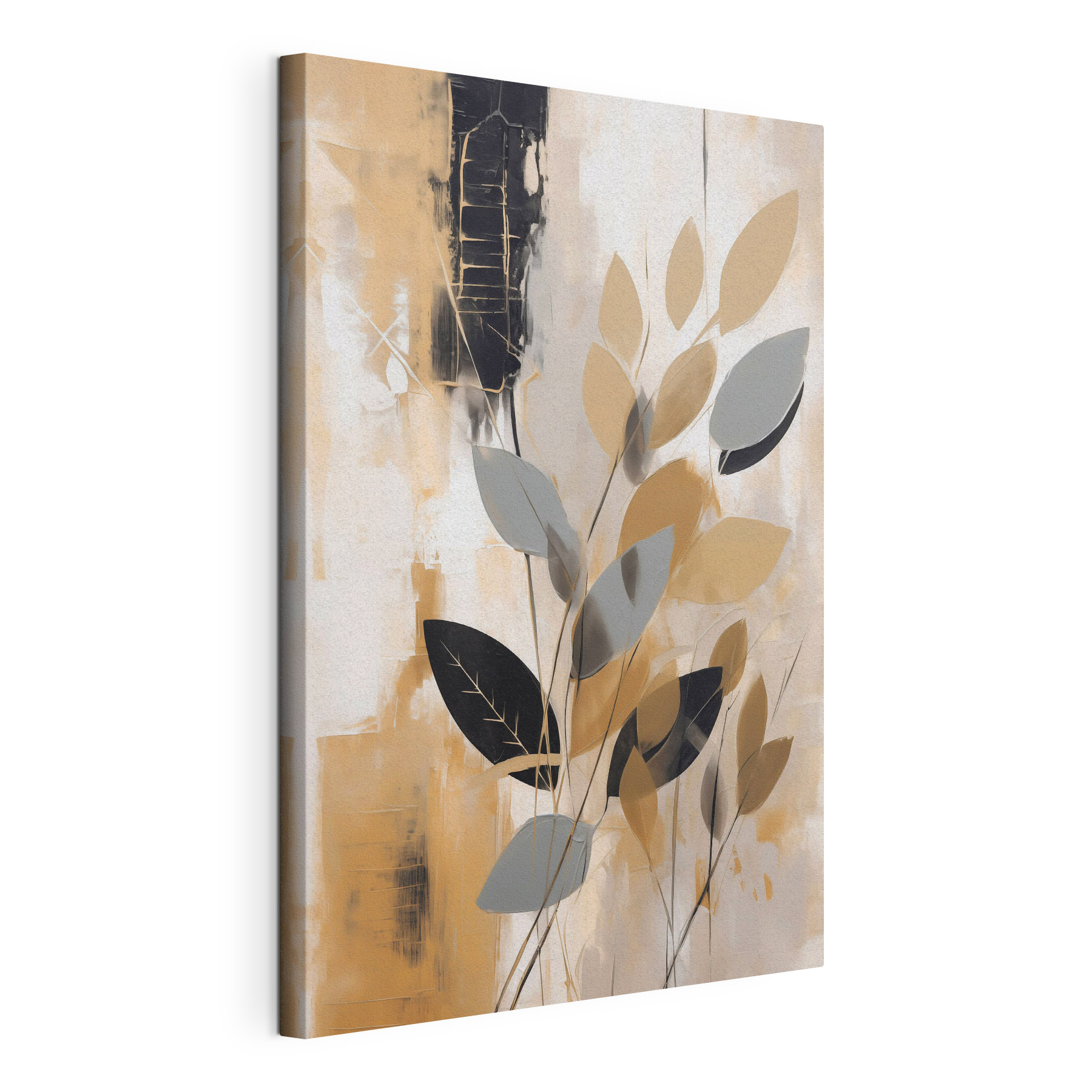 Painting of leaves on a wall Painting of leaves on a wall
