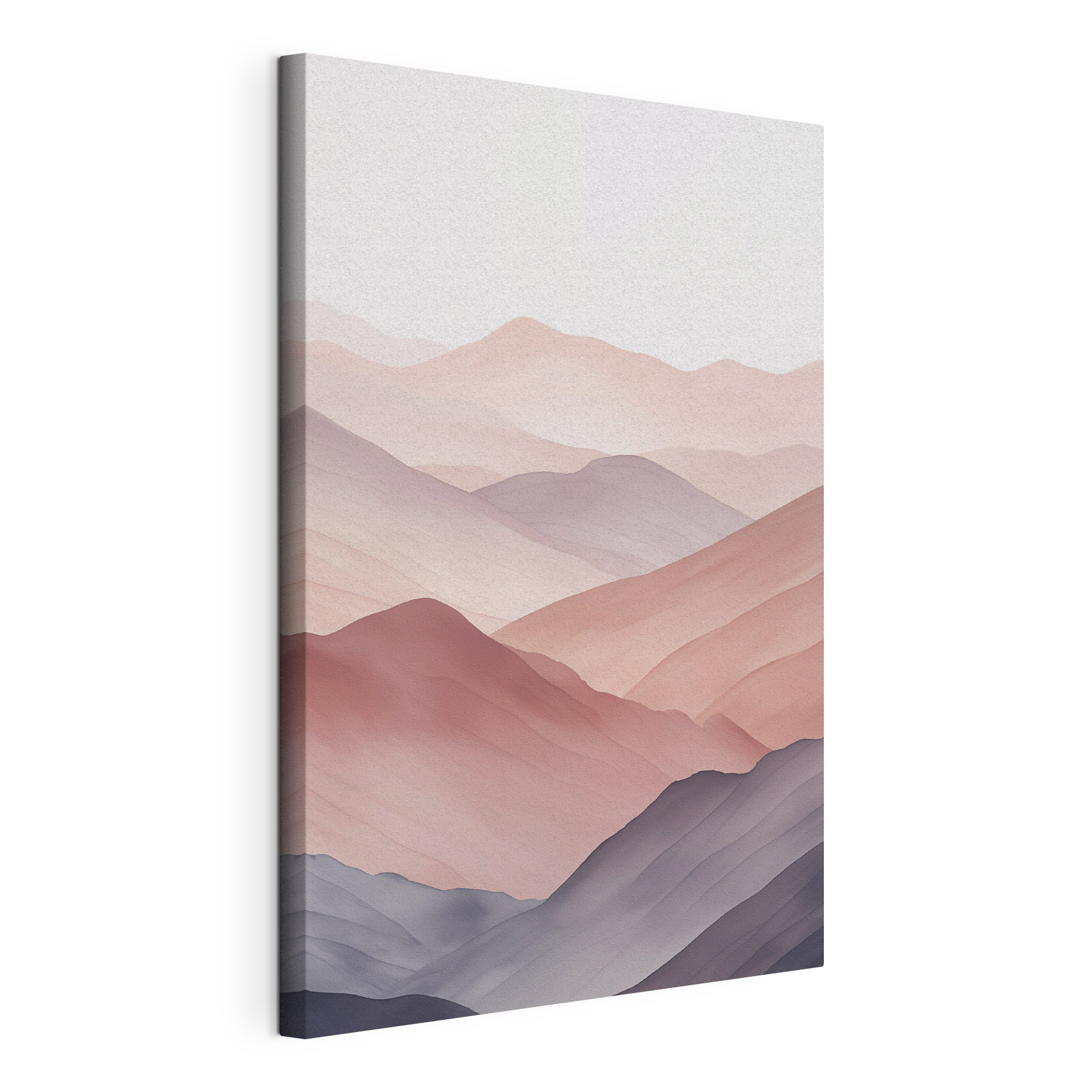 Landscape of hills with a foggy sky Landscape of hills with a foggy sky