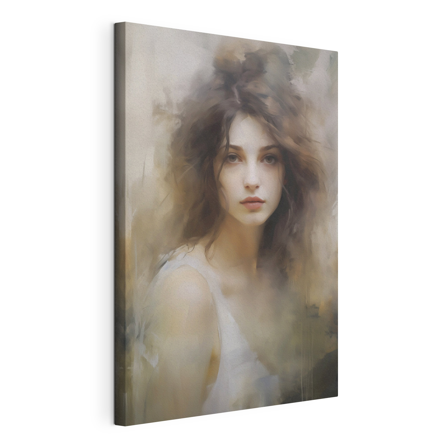 Woman with long brown hair