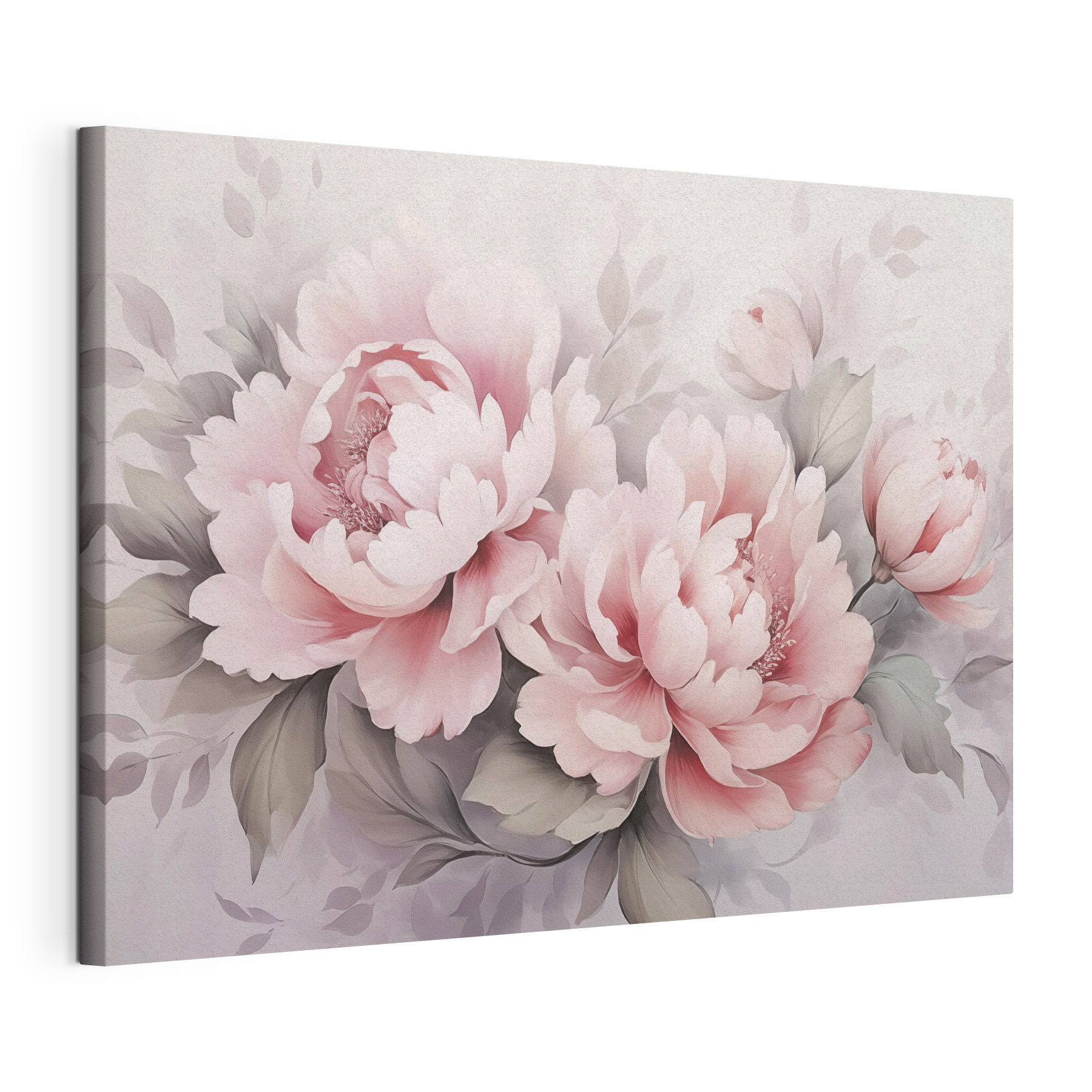 Painting of flowers on a white background Painting of flowers on a white background