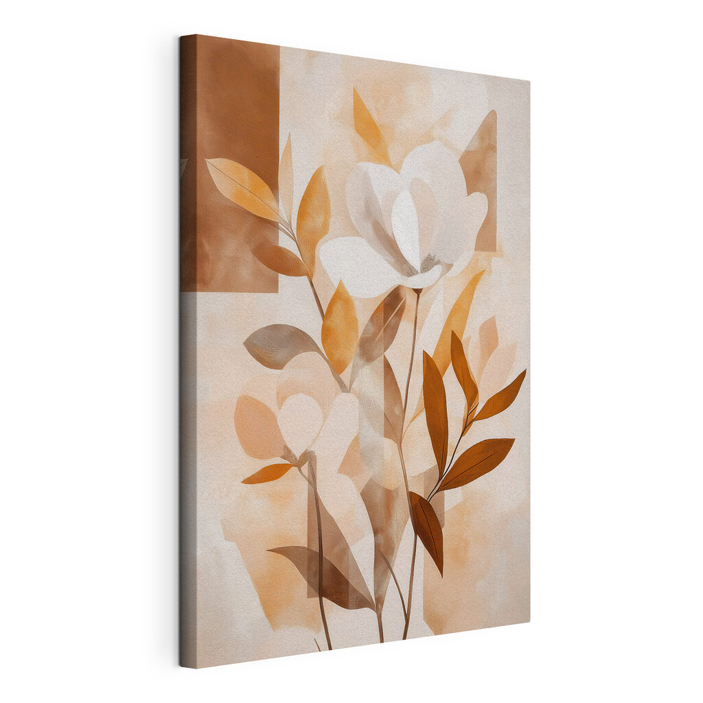 Painting of flowers and leaves