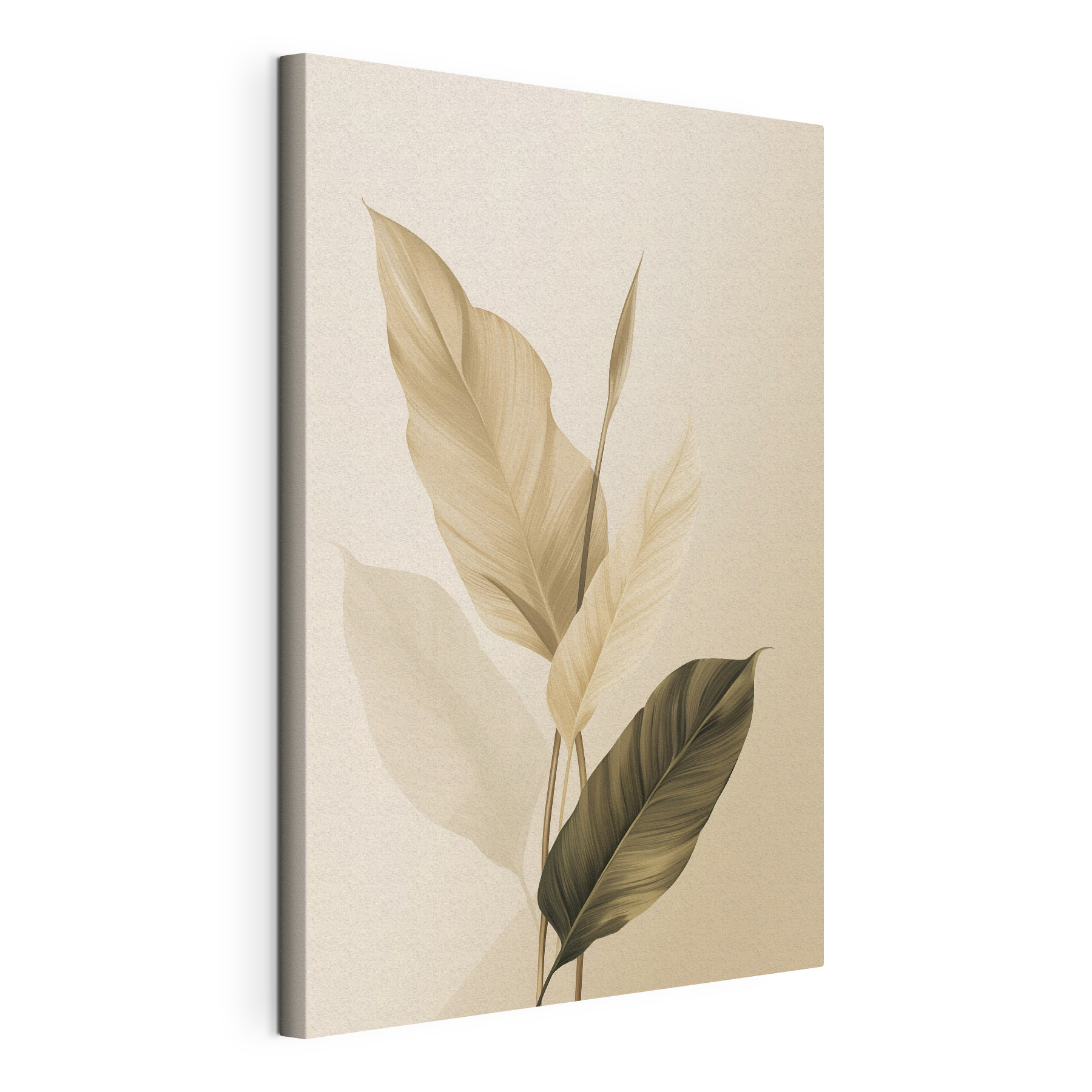 Delicate leaves in soft tones
