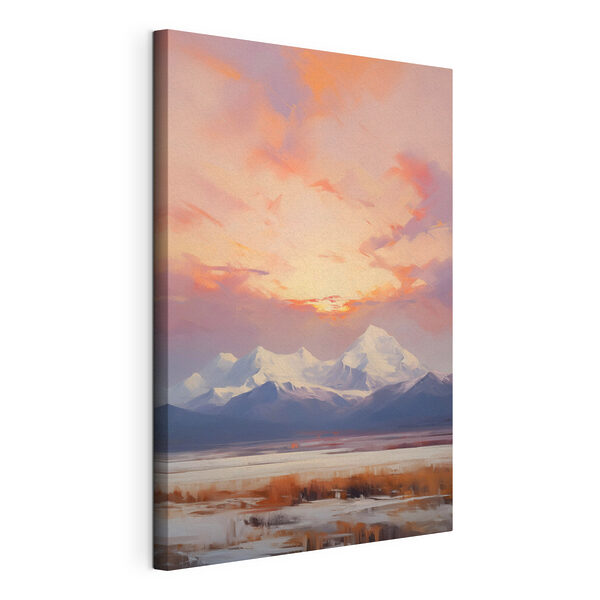 Wandbilder Gebirgskette mit rosa Himmel (Artikelnummer: s48742) Wandbilder Wandbilder Gebirgskette mit rosa Himmel (Artikelnummer: s48742)