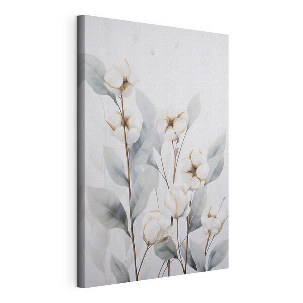 Wandbilder Wandbilder Gemälde von Baumwollblüten und -blättern (Artikelnummer: s48744)