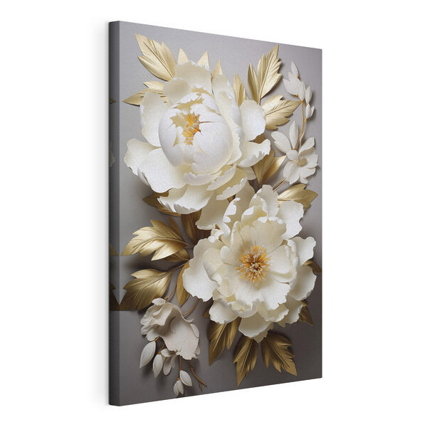 Wandbilder Wandbilder Elegantes Blumenarrangement mit üppigem Blattwerk (Artikelnummer: s48753)