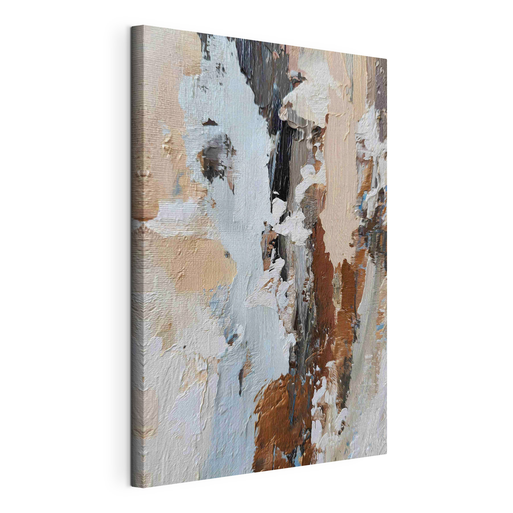 Abstract layers in soft earth tones