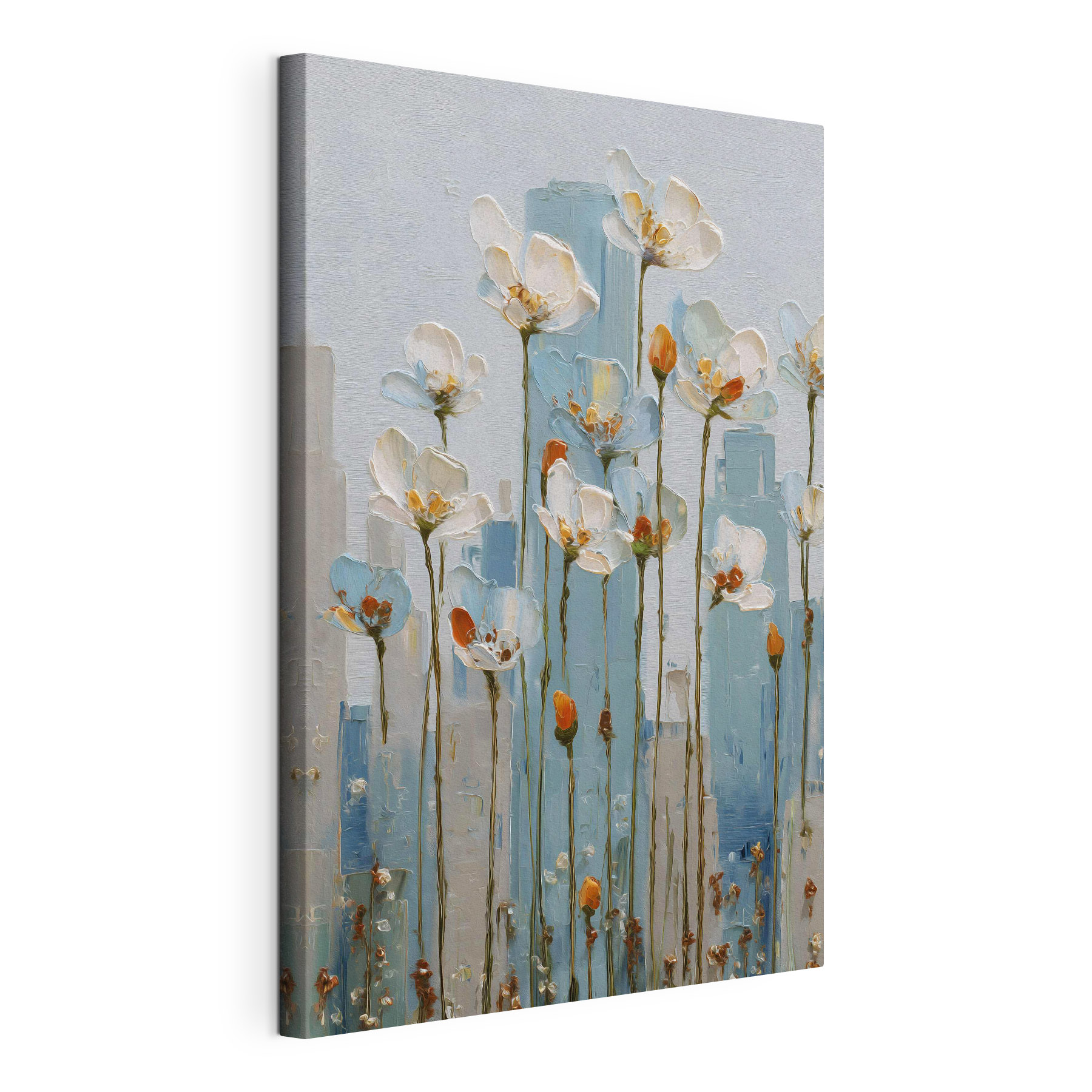 Painting of flowers on a wall Painting of flowers on a wall