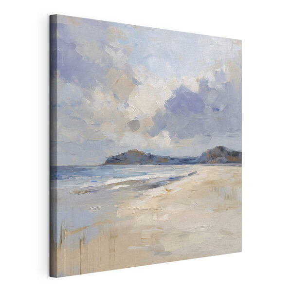Wandbilder Wandbilder Strand mit Sandufer und Bergen in der Ferne (Artikelnummer: s48791)