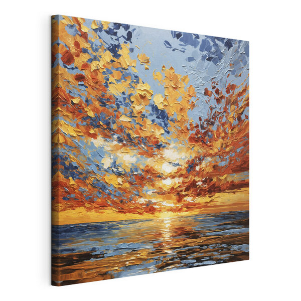 Wandbilder Gemälde eines Sonnenuntergangs über dem Wasser (Artikelnummer: s48810) Wandbilder Wandbilder Gemälde eines Sonnenuntergangs über dem Wasser (Artikelnummer: s48810)