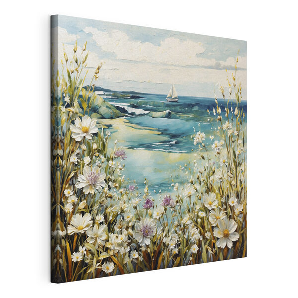 Wandbilder Gemälde mit Blumen und einem Gewässer (Artikelnummer: s48813) Wandbilder Wandbilder Gemälde mit Blumen und einem Gewässer (Artikelnummer: s48813)