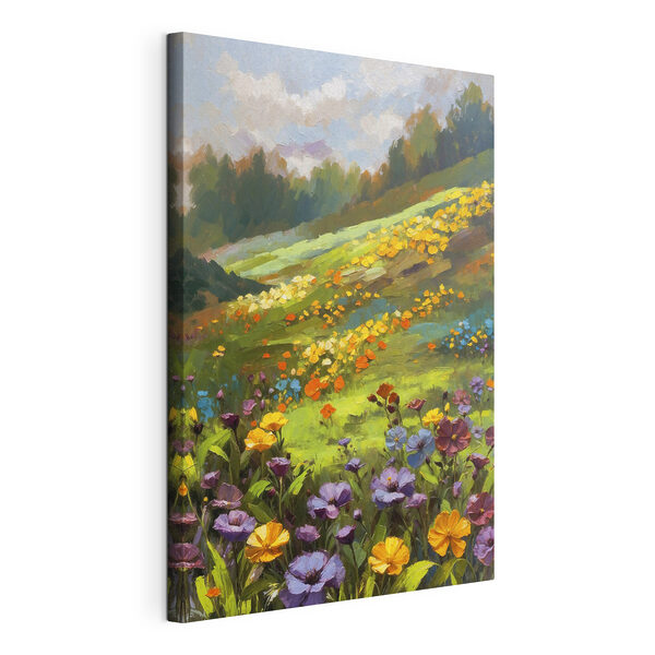 Wandbilder Wandbilder Gemälde eines Blumenfeldes (Artikelnummer: s48827)