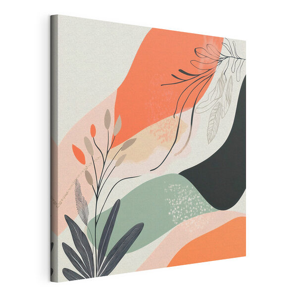 Wandbilder Farbenfrohe Kunst mit Blättern und Formen (Artikelnummer: s48839) Wandbilder Wandbilder Farbenfrohe Kunst mit Blättern und Formen (Artikelnummer: s48839)
