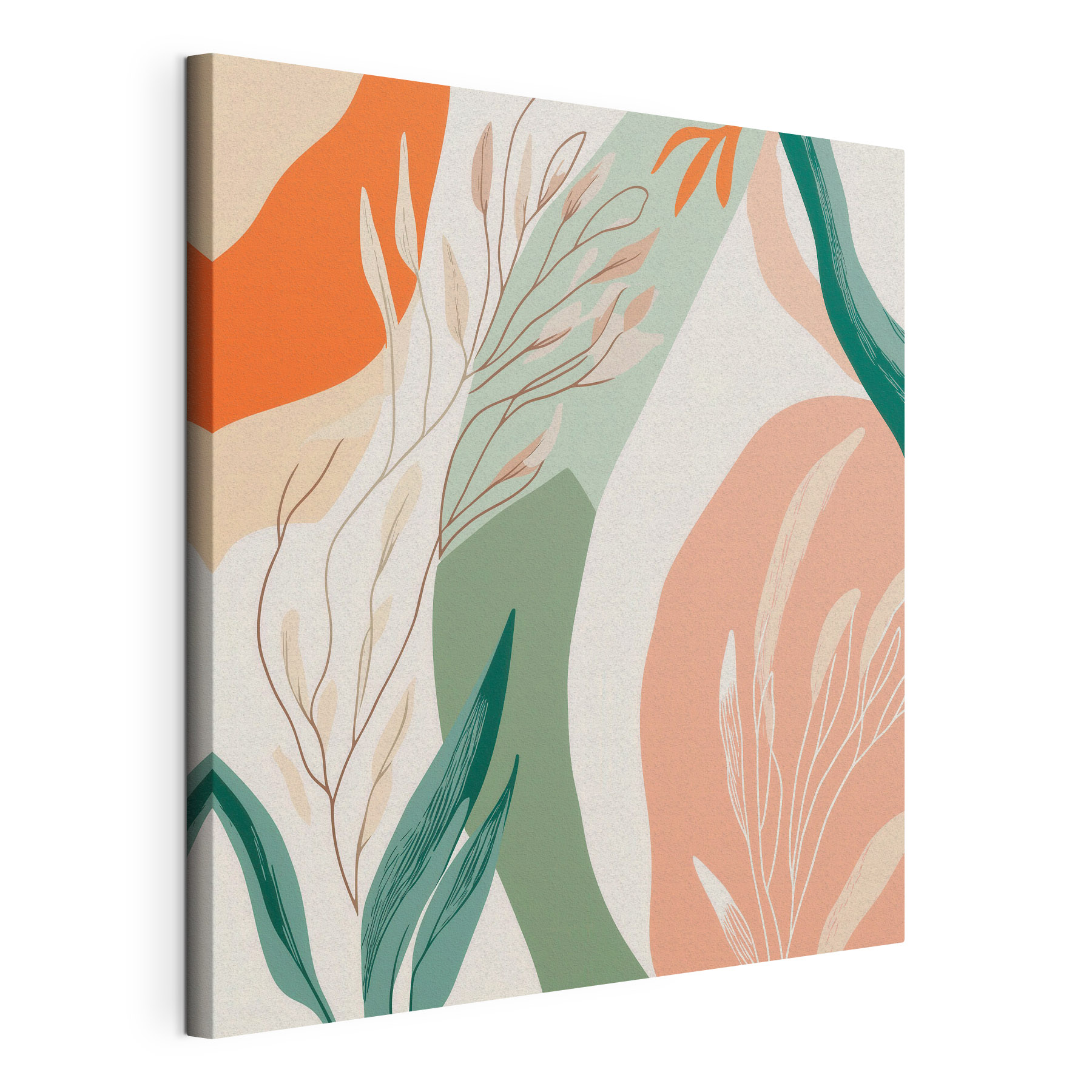 Colorful pattern with leaves