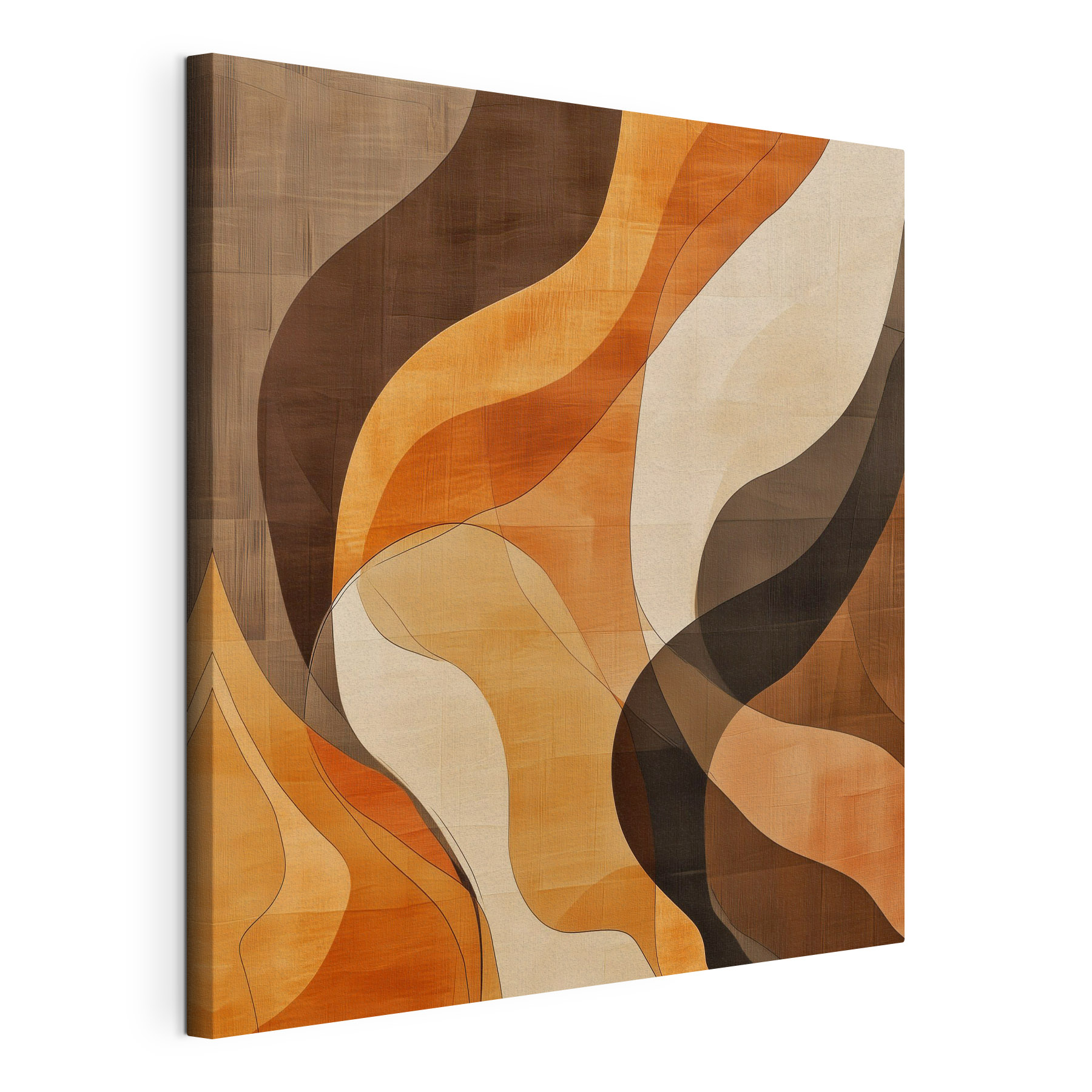 Brown and white wavy pattern