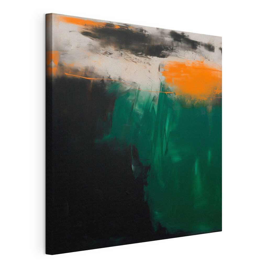 Painting of a green and black color Painting of a green and black color