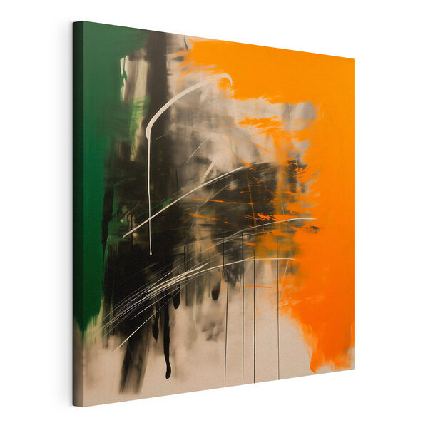 Wandbilder Gemälde in den Farben Grün, Orange und Schwarz (Artikelnummer: s48866) Wandbilder Wandbilder Gemälde in den Farben Grün, Orange und Schwarz (Artikelnummer: s48866)