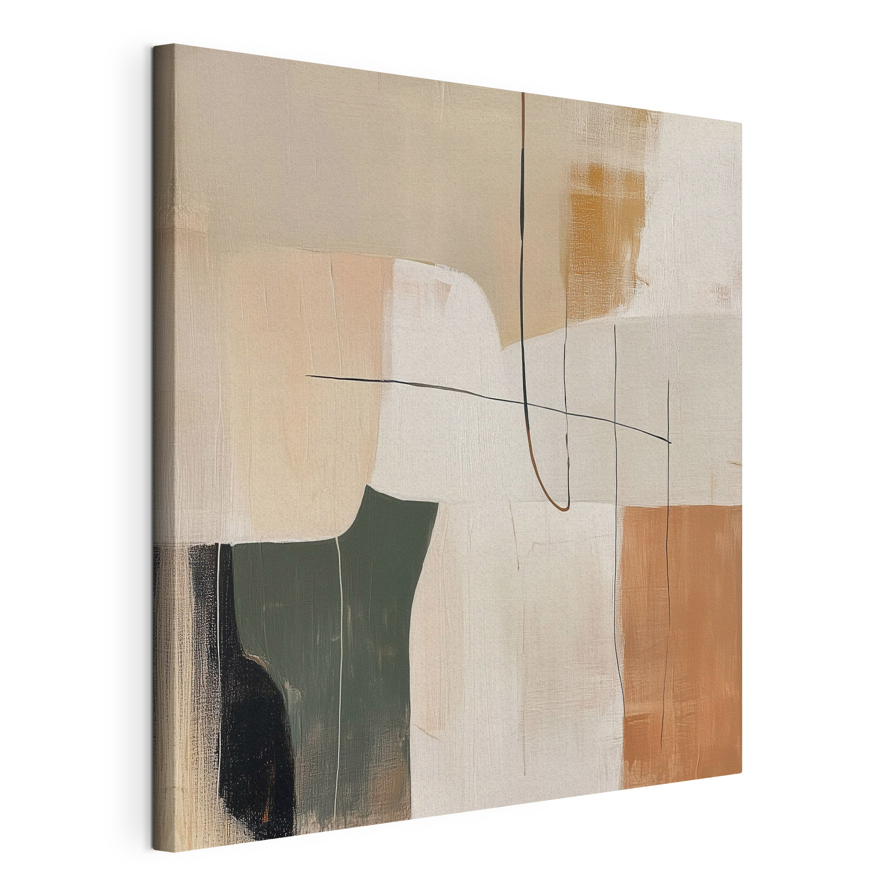 Painting of a white and brown art Painting of a white and brown art