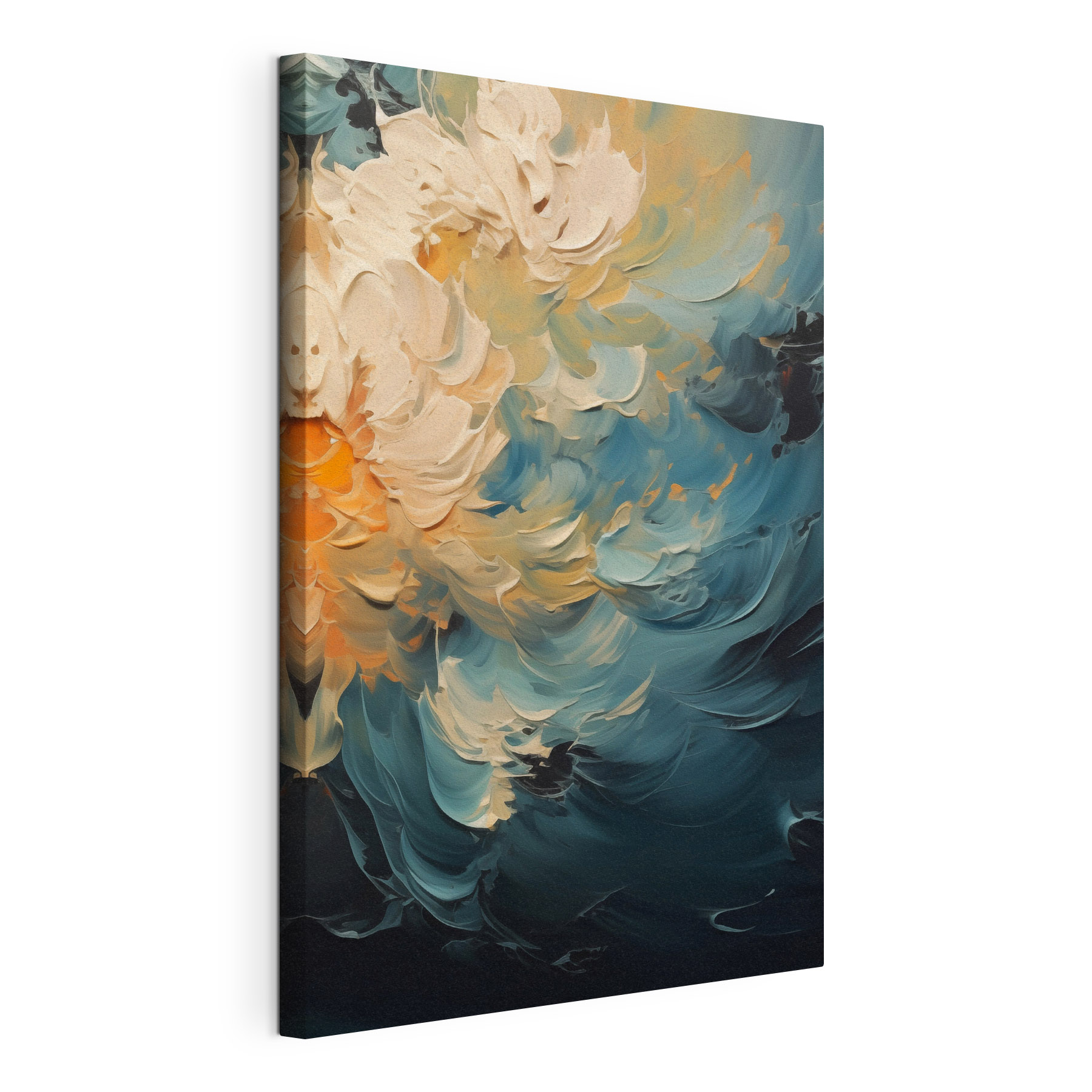 Soft hues blend in graceful swirls Soft hues blend in graceful swirls