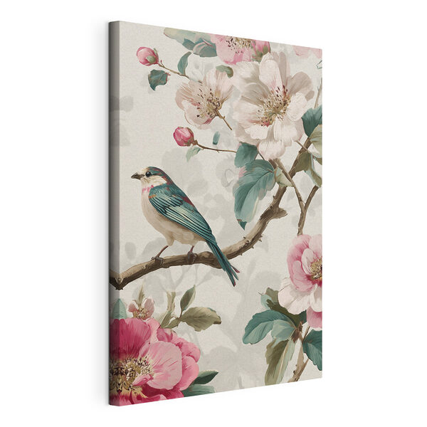Wandbilder Vogel auf einem Ast mit Blumen (Artikelnummer: s48915) Wandbilder Wandbilder Vogel auf einem Ast mit Blumen (Artikelnummer: s48915)