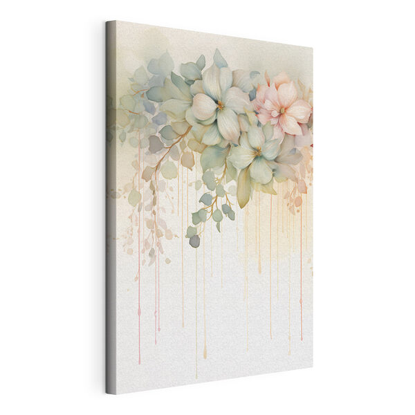 Wandbilder Wandbilder Gemälde mit Blumen auf weißem Hintergrund (Artikelnummer: s48920)
