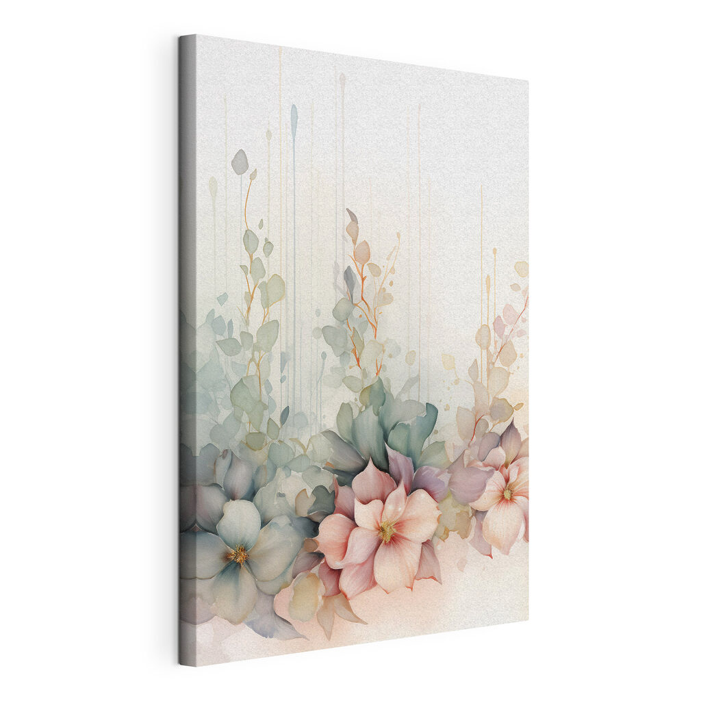 Painting of flowers and leaves Painting of flowers and leaves