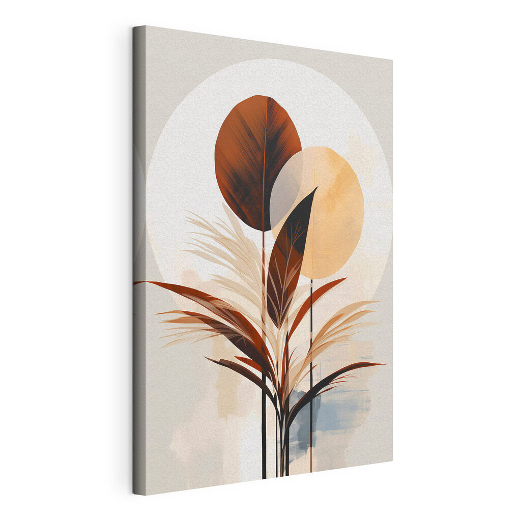 Plant with leaves and circles