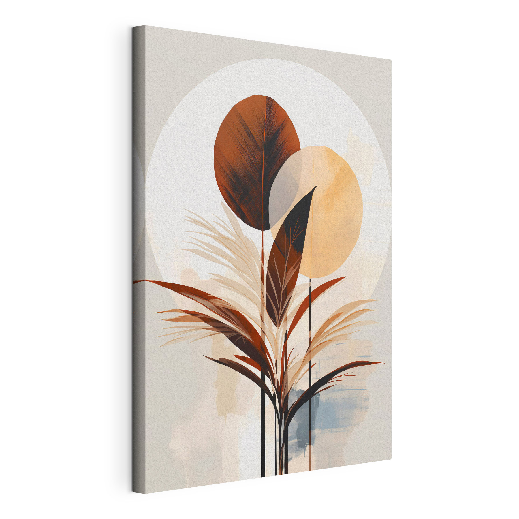 Plant with leaves and circles