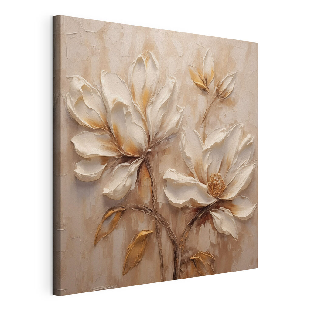 Painting of flowers on a wall Painting of flowers on a wall