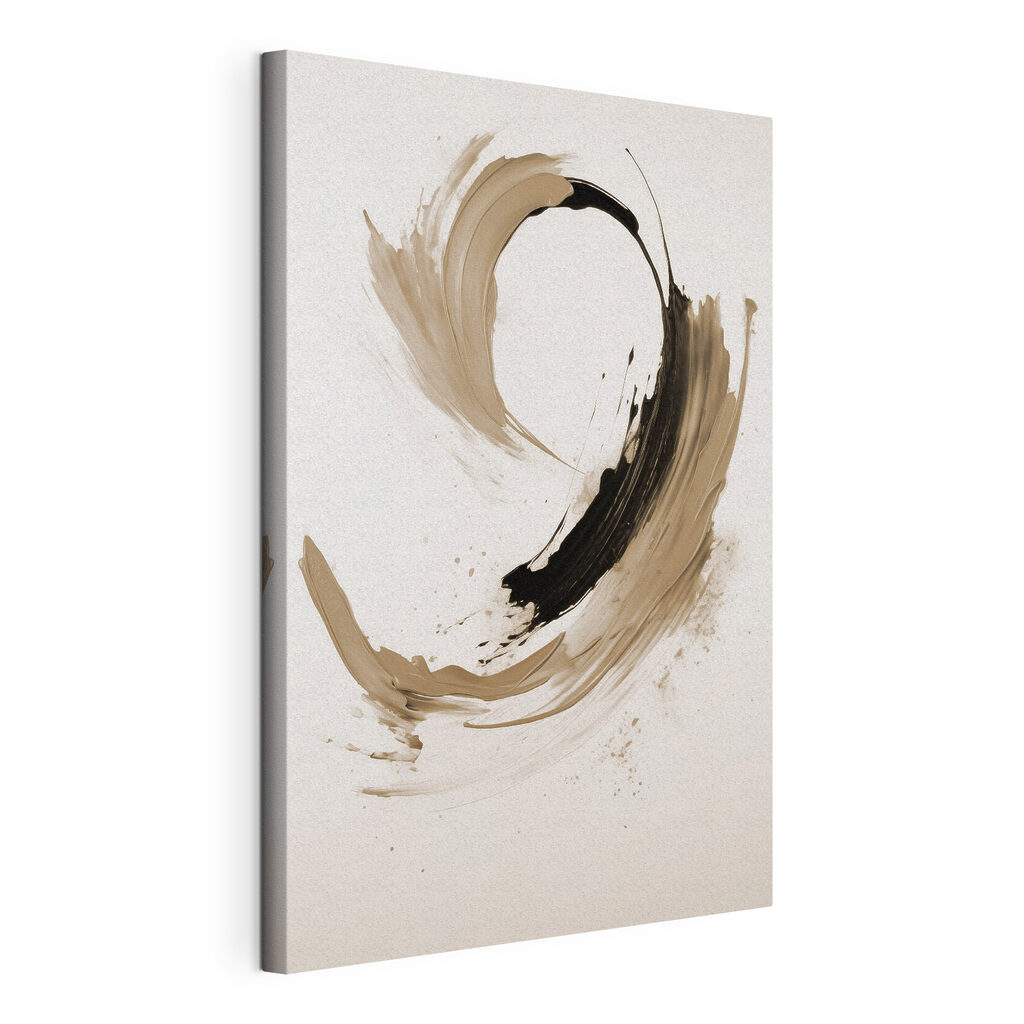 Black and tan brushstrokes