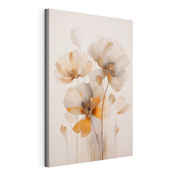 Wandbilder Wandbilder Gemälde mit Blumen auf weißem Hintergrund (Artikelnummer: s48955)