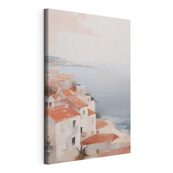 Wandbilder Wandbilder Aquarell einer Stadt am Meer (Artikelnummer: s48974)