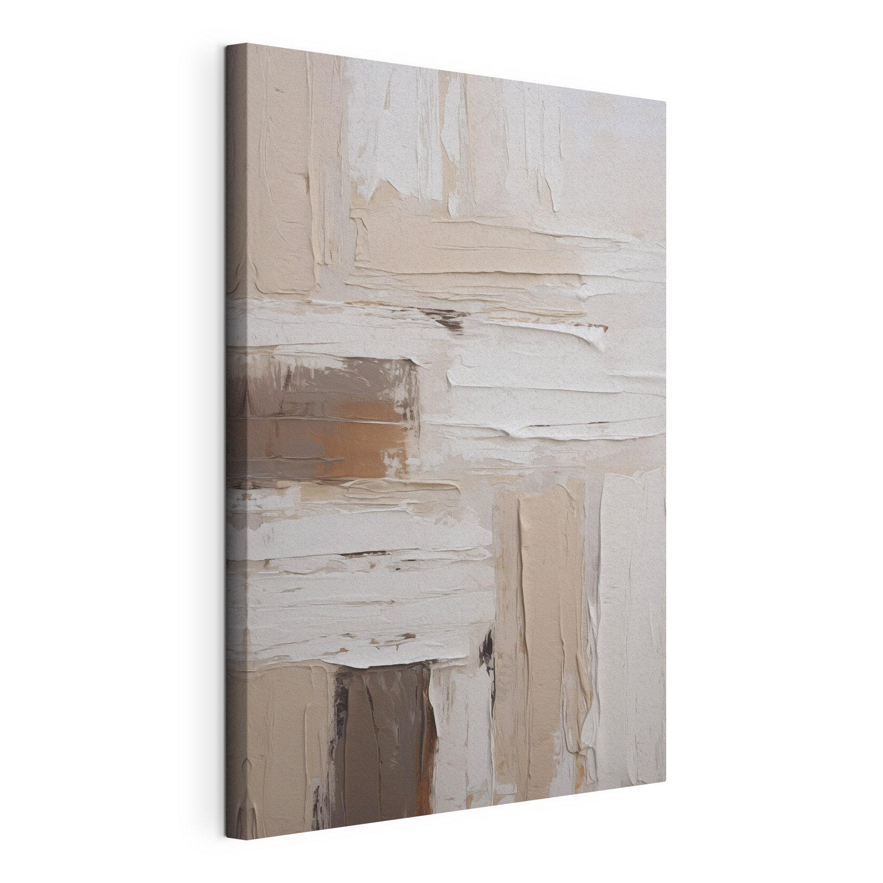 White and brown paint on a wall White and brown paint on a wall