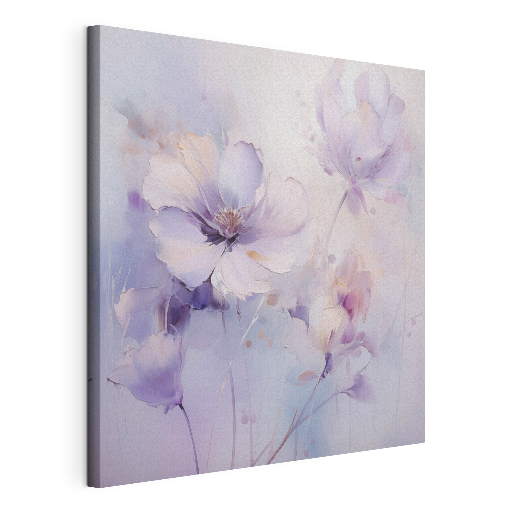 Painting of flowers on a white background Painting of flowers on a white background
