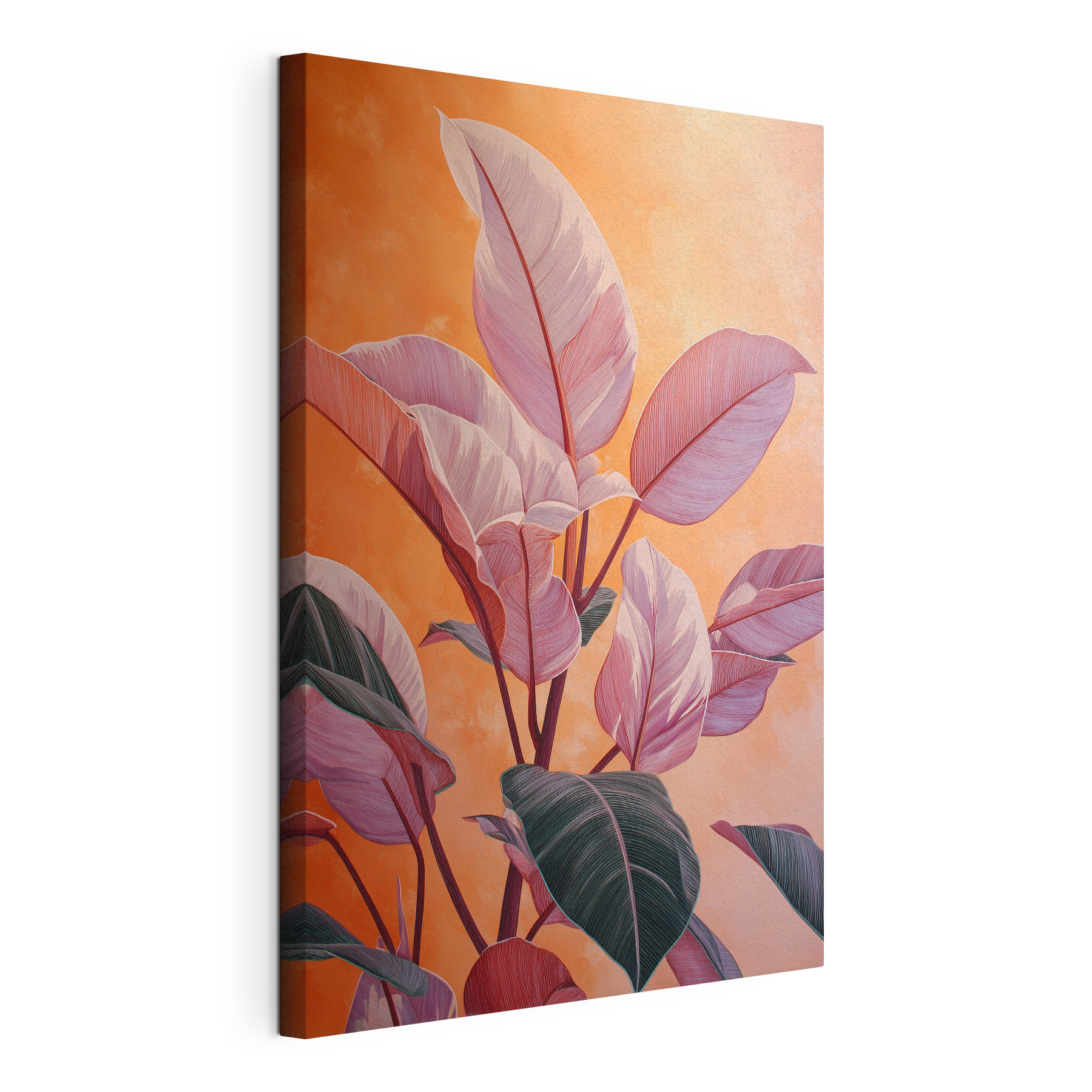 - Delicate leaves against warm backdrop - Delicate leaves against warm backdrop