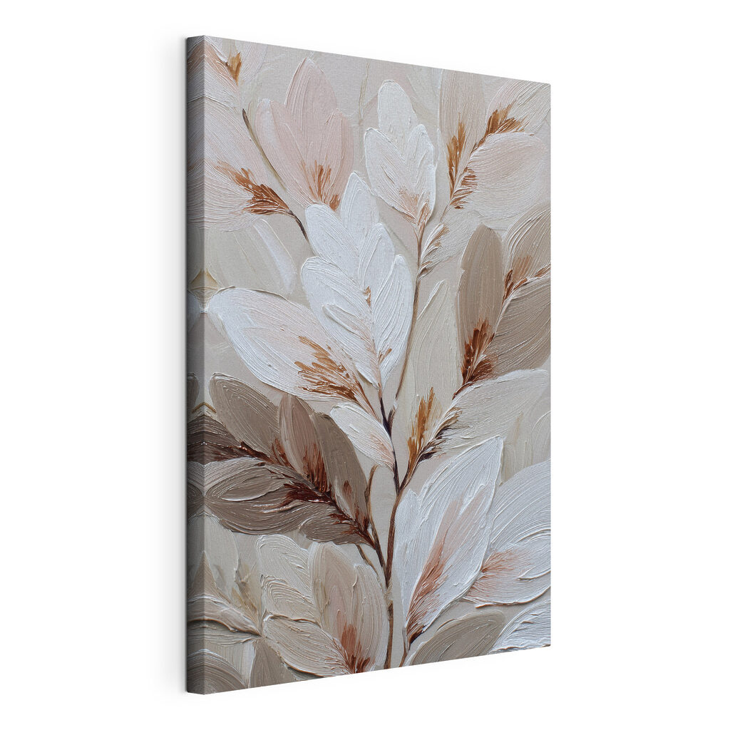 Delicate leaves in soft colors