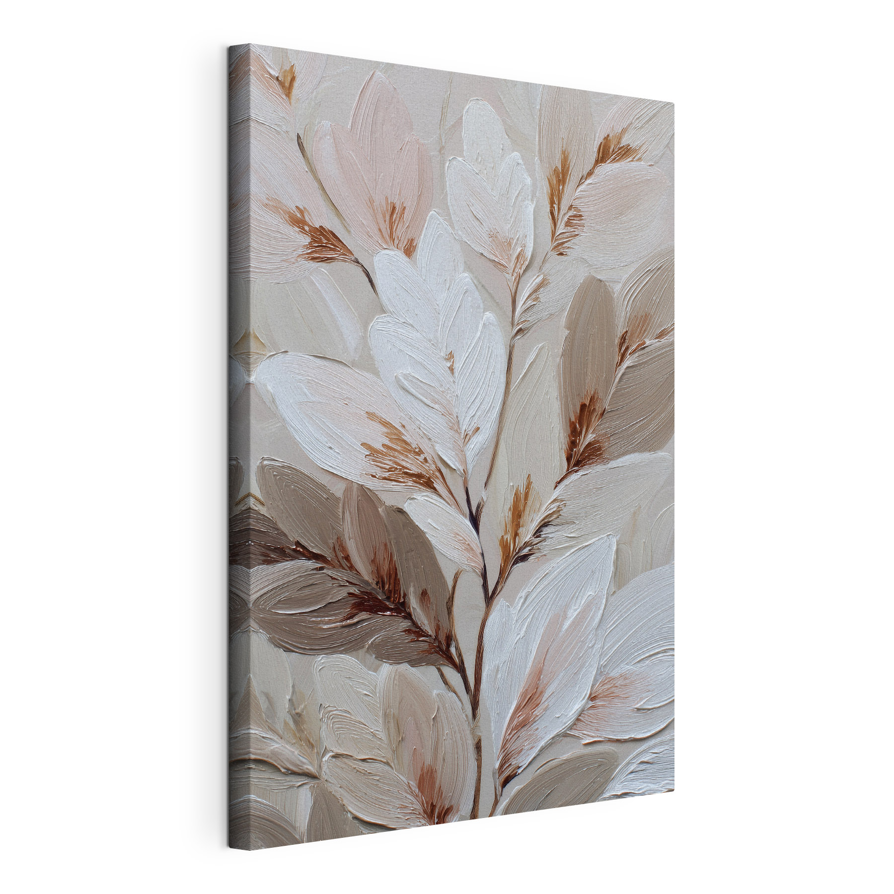 Delicate leaves in soft colors