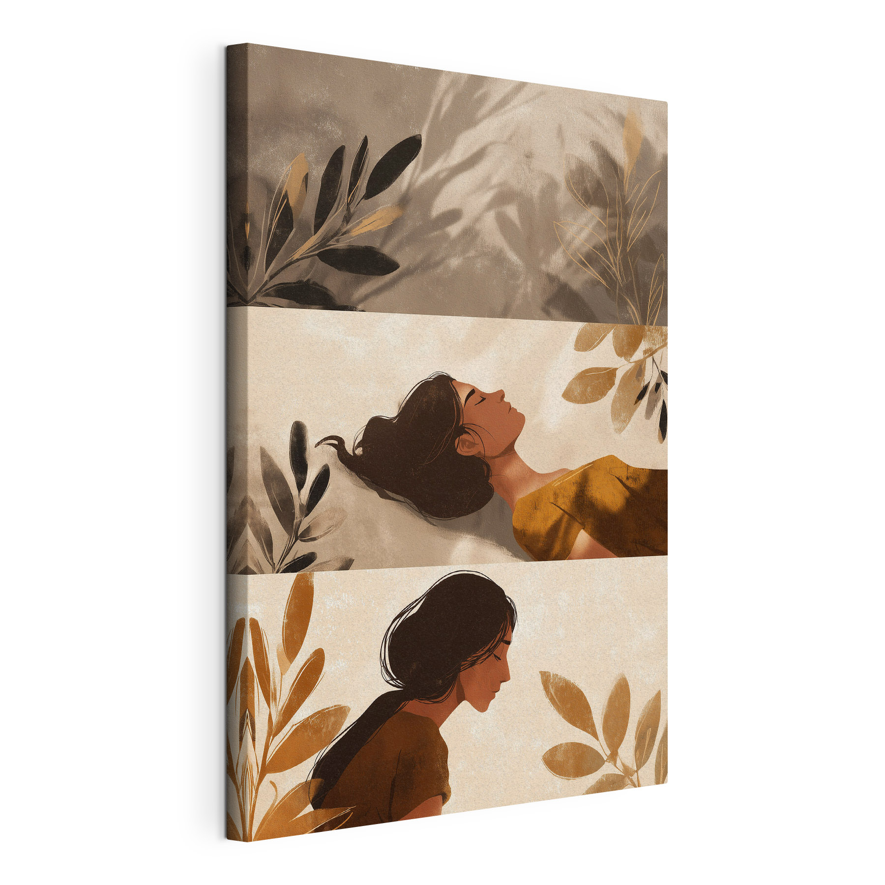 Collage of a woman sleeping