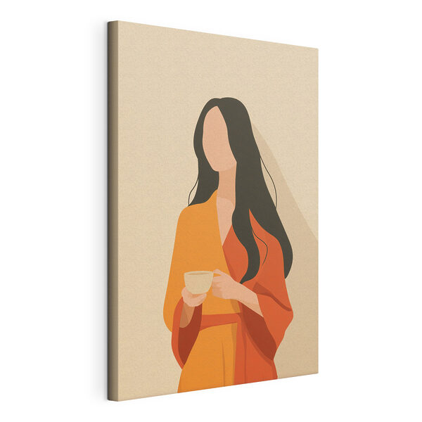 Wandbilder Wandbilder Frau, die eine Tasse in der Hand hält (Artikelnummer: s49020)