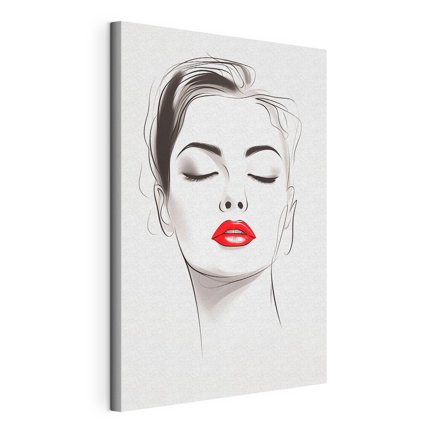Elegant portrait with bold lips