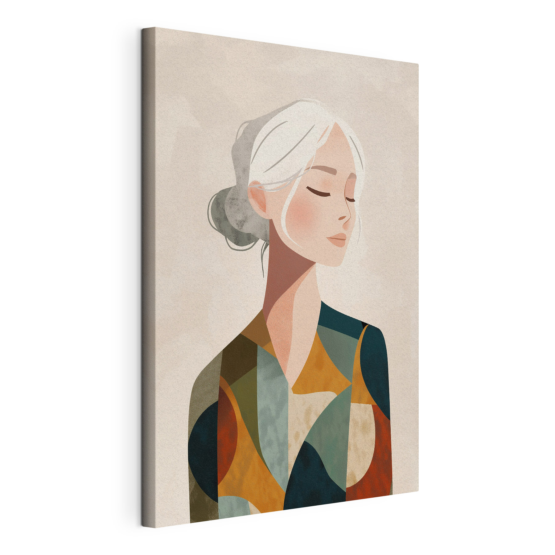Woman with white hair Woman with white hair