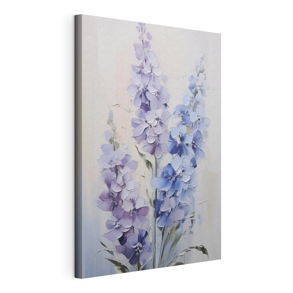 Painting of flowers on a white surface