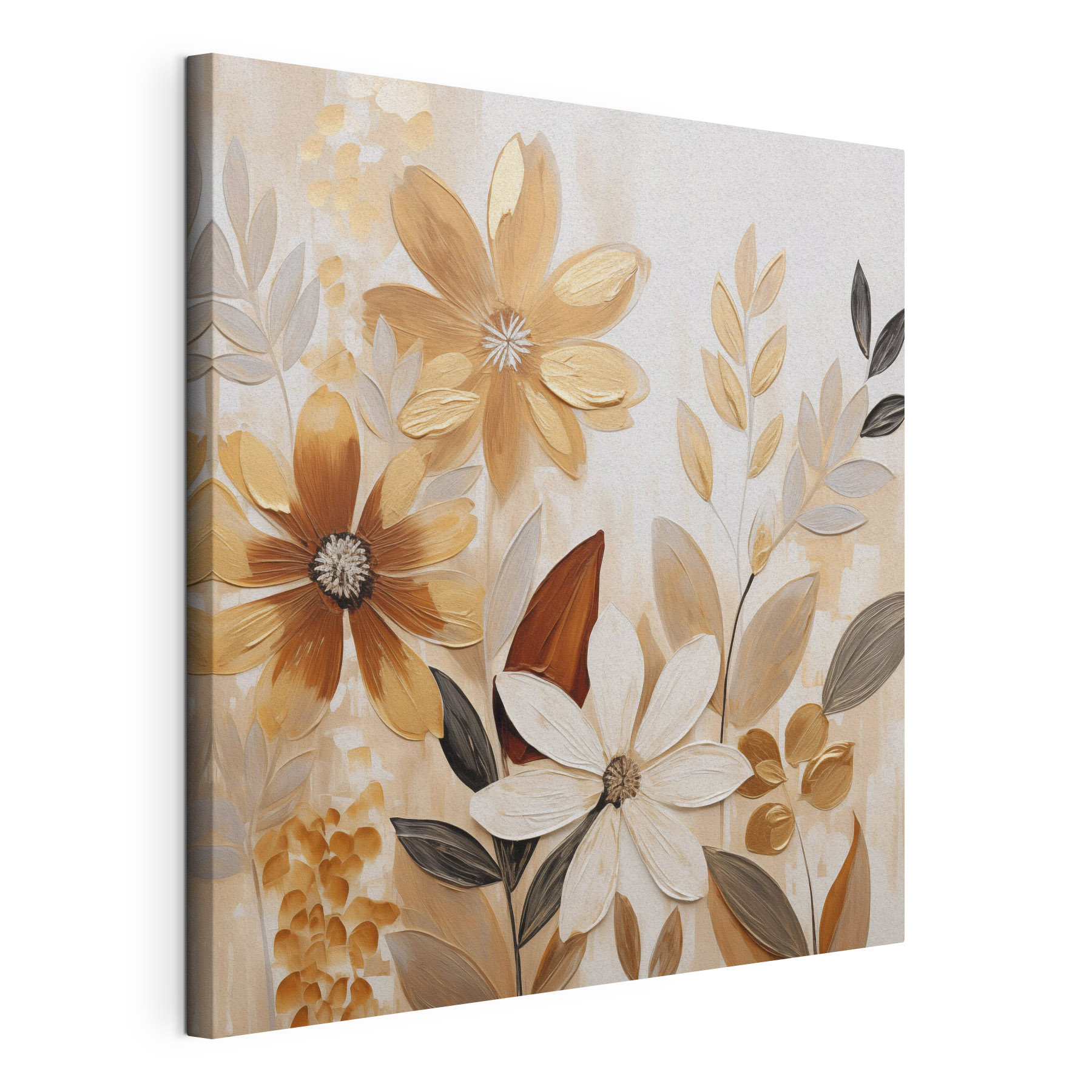 Painting of flowers and leaves Painting of flowers and leaves