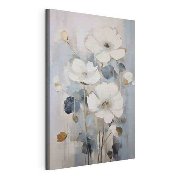 Wandbilder Wandbilder Gemälde mit weißen Blumen (Artikelnummer: s49074)